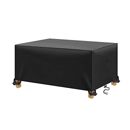 AXFZZRS Abdeckhaube Gartenmöbel Rechteckig,Abdeckhaube Terrassenmöbel,Wasserdicht Abdeckplane Gartenmöbel,Wasserdicht,Winddicht,UV-Beständiges,420D Oxford Gewebe Schutzhülle(110x70x70cm,Schwarz) von AXFZZRS