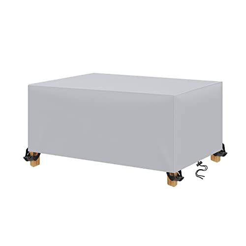 AXFZZRS Abdeckhaube Gartenmöbel Rechteckig,Abdeckhaube Terrassenmöbel,Wasserdicht Abdeckplane Gartenmöbel,Wasserdicht,Winddicht,UV-Beständiges,420D Oxford Gewebe Schutzhülle(170x100x70cm,Grau) von AXFZZRS