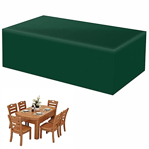 Abdeckhaube Gartenmöbel Rechteckig, Abdeckhaube Terrassenmöbel, Wasserdicht, Winddicht, Staubdicht, UV-Beständiges, 420D Oxford Gewebe Schutzhülle - Grün 140 x 130 x 90cm von AXFZZRS