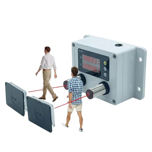 10 m induktiver Besucherzähler, Kundenflusszähler mit 2 reflektierenden Panels, bidirektionale digitale Zähler, Zwei-Wege-Identifikationsfunktion, für Supermärkte und Einkaufszentren von AXGCAA