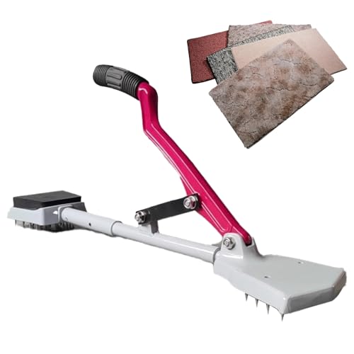 Knieloser Teppichspanner, Manuell verstellbares Teppichverlegewerkzeug mit weichem Gummigriff und Greifern, Tragbares Teppichverlegewerkzeug, Robustes und stabiles Design von AXGCAA
