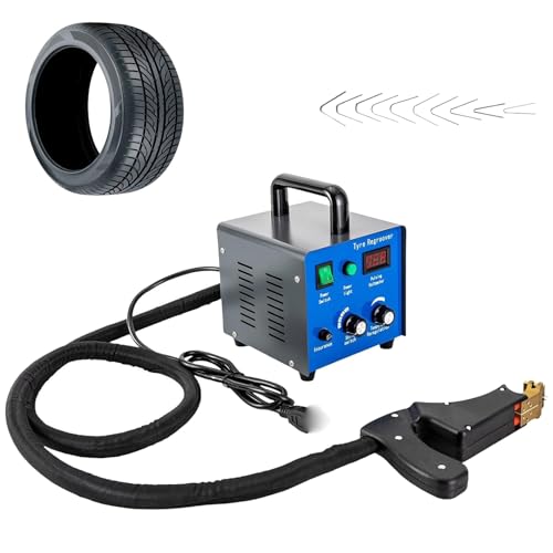 Reifenheber, beheiztes Reifenprofiliergerät mit einstellbarer Temperatur, Digitalanzeige, Reifennachschneidegerät mit 10 Schneidklingen, zum Runderneuern von Altreifen von AXGCAA