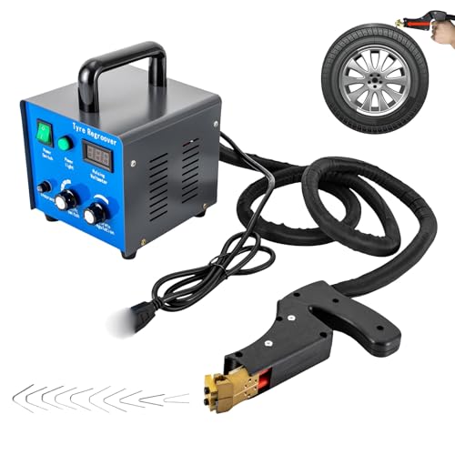 Reifenprofilfräser, 450 W Profi-Reifenprofilfräser mit 10 Schneidklingen, Reifengraviermaschine mit Digitalanzeige, einstellbarer Geschwindigkeit und Temperatur, für Gummi und Reifen von AXGCAA