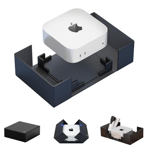 Tasche für Mac Mini M4 und M4 Pro 2024 , Mac Mini M4 Stand，Leder Magnetisch Schutz Hülle Etui Tasche, Belüftungs und Wärmeableitungshalte, Geeignet für Zuhause und Unterwegs von AXGG