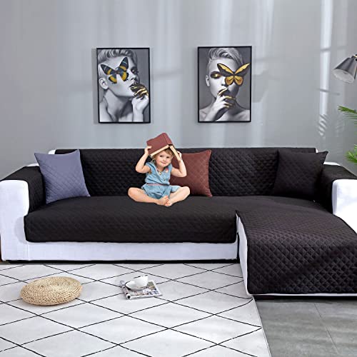 Wasserdichte Sofabezüge für Hunde Haustiere,Sofa Schonbezug L-Form Sofabezug Schnitt für Wohnzimmer,Wende sofa überwurf Couchbezug Chaise Lounge Möbelschutzbezüge mit Gummibändern,Rot(Color:Bla von AXHMZYD