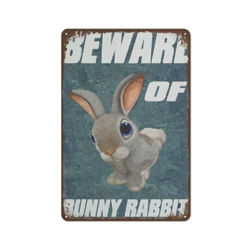 AXHNG Vintage Ostern Vorsicht Häschen Badezimmer Garten Poster Metall Aluminium Blechschild 20,3 x 30,5 cm Wanddekoration AXHNG Vintage Ostern Vorsicht Häschen Badezimmer Garten Poster Metall Aluminium Blechschild 20,3 x 30,5 cm Wanddekoration von AXHNG