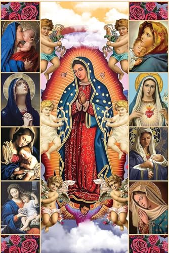 AXHNG Vintage Our Lady of Guadalupe Virgen De Catholics religiöses Poster Metall Aluminium Blechschild 20,3 x 30,5 cm Wanddekoration von AXHNG