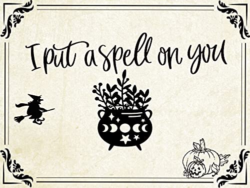 Vintage Tin I Put A Spell On You Witch Halloween-Poster Metall Aluminium Blechschild 20,3 x 30,5 cm Wanddekoration Vintage Tin I Put A Spell On You Witch Halloween-Poster Metall Aluminium Blechschild 20,3 x 30,5 cm Wanddekoration von AXHNG