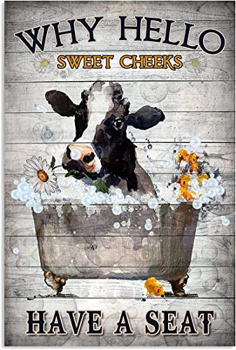 Vintage Why Hello Sweet Cheeks Have A Seat Badezimmer-Poster Metall Aluminium Blechschild 20,3 x 30,5 cm Wanddekoration Vintage Why Hello Sweet Cheeks Have A Seat Badezimmer-Poster Metall Aluminium Blechschild 20,3 x 30,5 cm Wanddekoration von AXHNG