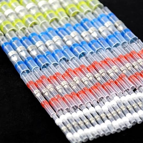 AXHNGUQB 5/10/30 PCS Waterproof Heat Shrink Tube with Solder Insulated Electrical Wire Terminal Butt Splice Solder Connector Set (S21,30PCS) von AXHNGUQB