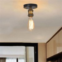 2er Deckenleuchte Vorrichtung E27 Halter Vintage Edison Lampenfassung Rustic Lampensockel (Bronze) von AXHUP