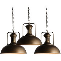 3er Pendelleuchte Dome, Vintage Metall Hängelampe im Industri Stil, Ceiling Lampe mit Lampenschirm für Wohnzimmer Esszimmer Restaurant Bar Coffee von AXHUP