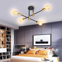 4 Lichter Deckenleuchte Moderne Industrielle für den Innenbereich, Leuchter aus Metall E27 Deckenlampe Kronleuchter für Wohnzimmer, Küche, von AXHUP