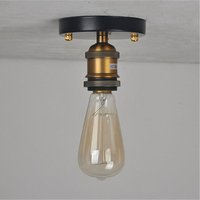 Axhup - Industriell Deckenlampe mit Edison E27 Lampe Metall Vintage Retro Lüster für Schlafzimmer Wohnzimmer Dachgeschoss Korridor Schwarz & Antikes von AXHUP