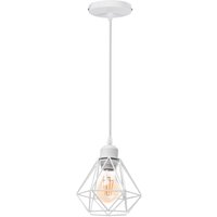 Pendelleuchte, Kronleuchter im Industri Stil, Antik Hängelampe mit Ø16cm Mini Diamant-Form Käfig E27 Halter für Wohnzimmer Schlafzimmer Esszimmer von AXHUP