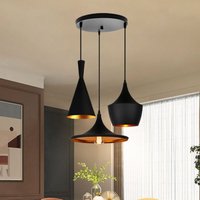 Axhup - Pendelleuchte, Vintage Hängelampe mit Metall Lampeschirm, Kronleuchter E27 Edison Fassung für Küche Wohnzimmer Esszimmer - 3 Flammig mit Axhup - Pendelleuchte, Vintage Hängelampe mit Metall Lampeschirm, Kronleuchter E27 Edison Fassung für Küche Wohnzimmer Esszimmer - 3 Flammig mit von AXHUP