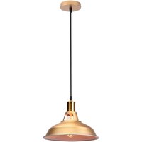 Pendelleuchte Industriell aus Metall E27 Lampenschirm Lampe Vintage Retro 27cm x 12,5cm für Loft Esszimmer Wohnzimmer Flur Gold und Weiß 1PCS Pendelleuchte Industriell aus Metall E27 Lampenschirm Lampe Vintage Retro 27cm x 12,5cm für Loft Esszimmer Wohnzimmer Flur Gold und Weiß 1PCS von AXHUP