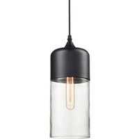 Axhup - Pendelleuchte Moderne, Hängelampe mit Lampenschirm Transparentes Glas, Kronleuchter E27 für Küche Wohnzimmer Schlafzimmer Korridor Schwarz Axhup - Pendelleuchte Moderne, Hängelampe mit Lampenschirm Transparentes Glas, Kronleuchter E27 für Küche Wohnzimmer Schlafzimmer Korridor Schwarz von AXHUP