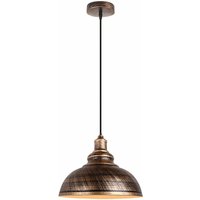 Axhup - Pendelleuchte Vintage Kuppel Hängelampe Industrielle Hängelampe mit Ø29cm Lampenschirm Edison für Loft Bar Wohnzimmer Esszimmer (Bronze) von AXHUP