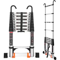 Axhup - Teleskopleiter 3,8M Teleskopvorfach Multifunktion Aluminium-Trittleiter Maximal 150 kg Belastbar mit Haken von AXHUP