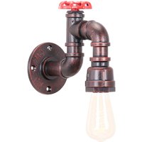 Axhup - Wandleuchte Kerze, Vintage Industrielle Retro Wasserrohr Wandlampe, Art Lampe Decor für Wohnzimmer Esszimmer Bar Café - Roter Rost von AXHUP