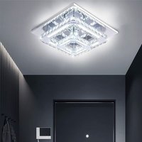 Deckenleuchte Lampe aus Kristall Deckenlampe Edelstahl LED Spiegel 36W Moderner Kronleuchter für Wohnzimmer Schlafzimmer von AXHUP