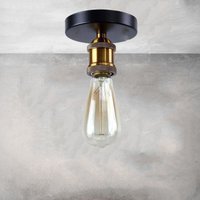 Axhup - Deckleuchte Vorrichtung, Retro Deckenlampe Edison E27 Lampenfassung, Lampensockel Halter für Wohnzimmer Schlafzimmer (Bronze) von AXHUP