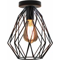 Axhup - Industriell Deckenlampe in Käfigform Moderne Deckenleuchte Metall E27 Lüster für Schlafzimmer Küche Wohnzimmer Flur Badezimmer Bar Schwarz Axhup - Industriell Deckenlampe in Käfigform Moderne Deckenleuchte Metall E27 Lüster für Schlafzimmer Küche Wohnzimmer Flur Badezimmer Bar Schwarz von AXHUP
