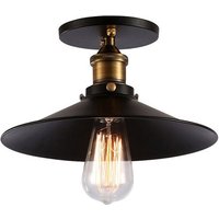 Axhup - Pendelleuchte Industriell Vintage Hängelampe mit Ø22cm Lampenschirm Kronleuchter Art Edison Lampe E27 für Loft Wohnzimmer Esszimmer Schwarz von AXHUP