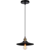 Axhup - Pendelleuchte Schwarz Hängelampe mit Ø22cm Lampenschirm Kronleuchter Art Edison Lampe E27 Fassung für Loft Wohnzimmer Esszimmer von AXHUP