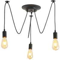 Spinne Pendelleuchte, 3 Flammig Vintage Hängelampe im Industraille Stil, 150cm Kronleuchter Edison E27 Fassung für Loft Schlafzimmer Wohnzimmer von AXHUP