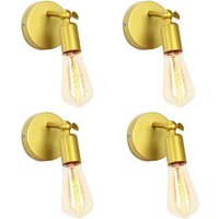 Wandleuchte, Moderne 180 Degree Einstellbar Einfach Wandlampe aus Metall für Schlafzimmer Wohnzimmer Esszimmer Gelb 4PCS Wandleuchte, Moderne 180 Degree Einstellbar Einfach Wandlampe aus Metall für Schlafzimmer Wohnzimmer Esszimmer Gelb 4PCS von AXHUP