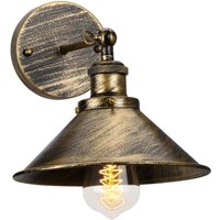 Wandleuchte, Vintage Industrielle Wandlampe aus Metall mit Ø22cm Lampenschirm für Schlafzimmer Wohnzimmer Esszimmer (Bronze) von AXHUP