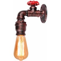 Wandleuchte Kerze, Vintage Industrielle Wasserrohr Wandlampe, Kreative Steampunk Art Lampe Decor E27 Fassung Innen für Wohnzimmer Schlafzimmer (Rost von AXHUP