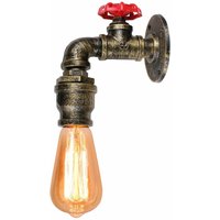 Wandleuchte Kerze, Vintage Industrielle Wasserrohr Wandlampe, Kreative Steampunk Art Lampe Decor E27 Fassung Innen für Wohnzimmer Schlafzimmer von AXHUP