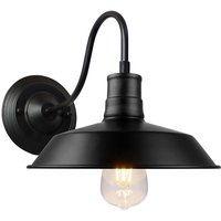 Wandleuchten Vintage, Industrielle Stil Wand Sconce mit Lampenschirm, Wandlampe Innen E27 Fassang für Esszimmer Wohnzimmer Schlafzimmer (Schwarz) von AXHUP