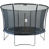 Denver Trampolin rund mit Netz ø 366 cm in Schwarz Onground Trampolin auf Füßen für Kinder mit Umrandung Für den Garten / Outdoor - Schwarz - AXI von AXI