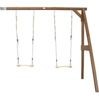 AXI Doppel-Anbauschaukel braun B/H/L: ca. 244x207x160 cm von AXI