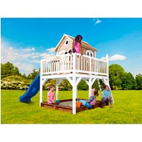 AXI Kinderspielhaus »Liam«, BxHxT: 377 x 291 x 255 cm, Holz, braun/weiß/blau AXI Kinderspielhaus »Liam«, BxHxT: 377 x 291 x 255 cm, Holz, braun/weiß/blau von AXI