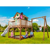 AXI Kinderspielhaus »Liam«, BxHxT: 541 x 291 x 277 cm, Holz, braun/grün/weiß AXI Kinderspielhaus »Liam«, BxHxT: 541 x 291 x 277 cm, Holz, braun/grün/weiß von AXI