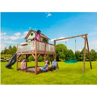 AXI Kinderspielhaus »Liam«, BxHxT: 613 x 291 x 277 cm, Holz, braun/grün/grau AXI Kinderspielhaus »Liam«, BxHxT: 613 x 291 x 277 cm, Holz, braun/grün/grau von AXI