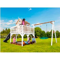 AXI Kinderspielhaus »Liam«, BxHxT: 613 x 291 x 277 cm, Holz, braun/weiß/grau AXI Kinderspielhaus »Liam«, BxHxT: 613 x 291 x 277 cm, Holz, braun/weiß/grau von AXI