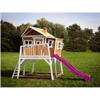 AXI Kinderspielhaus »Max«, BxHxT: 432 x 288 x 193 cm, Holz, braun/weiß/lila von AXI