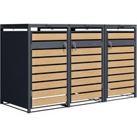 AXI Outdoor Living Mülltonnenbox Lucas braun B/H/L: ca. 80x116x200 cm von AXI