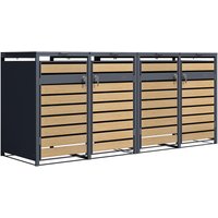 AXI Outdoor Living Mülltonnenbox Lucas braun B/H/L: ca. 80x116x264 cm von AXI