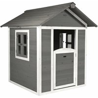 Spielhaus Beach Lodge in Grau Kleines Spielhaus aus fsc Holz für Kinder 135 x 111 x 133 cm - Grau - AXI von AXI