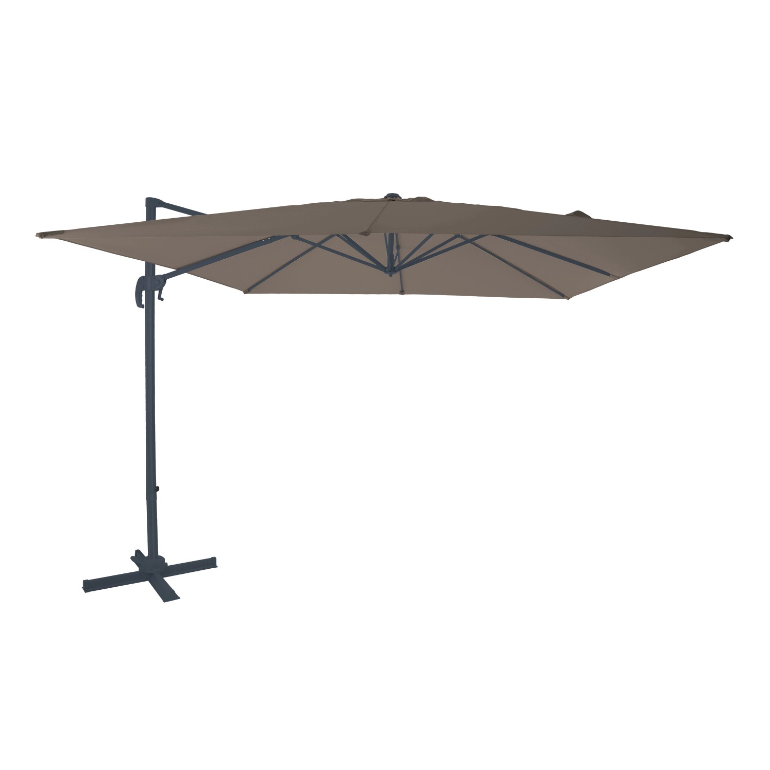 Axi Ampelschirm Nima 300 cm x 300 cm Anthrazit/Taupe Axi Ampelschirm Nima 300 cm x 300 cm Anthrazit/Taupe von AXI