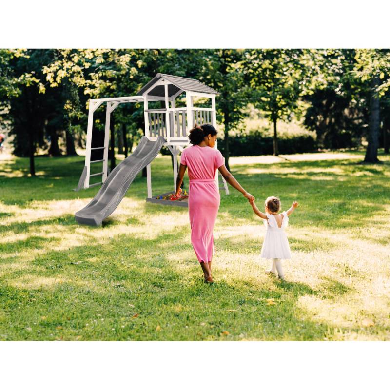 Axi Beach Tower Spielturm mit Klettergerüst und Grauer Rutsche Axi Beach Tower Spielturm mit Klettergerüst und Grauer Rutsche von AXI