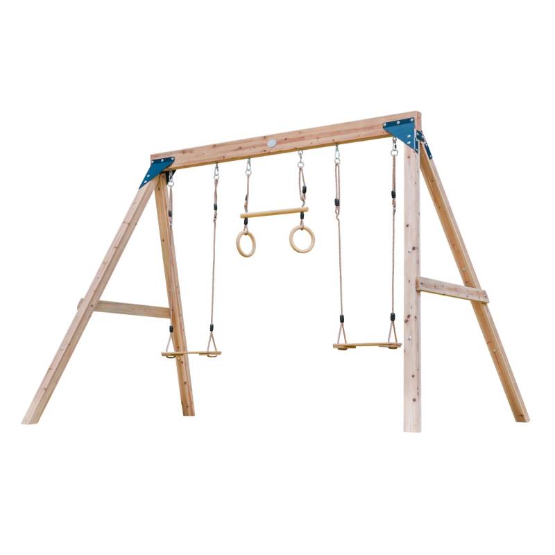 Axi Doppelschaukel Maya aus Holz mit Trapez Braun FSC® von AXI