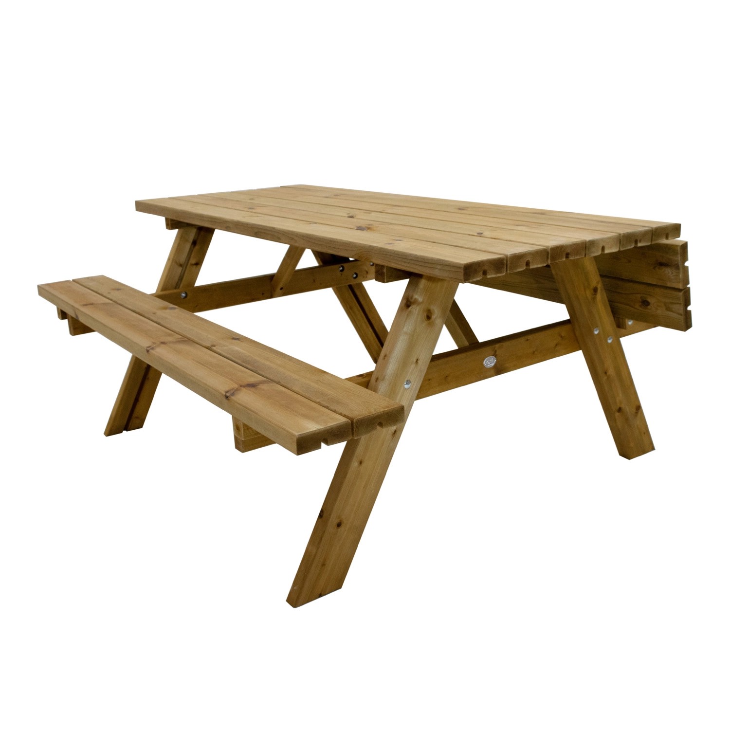 Axi Picknicktisch Julie Holz Classic Braun 177 cm x 154 cm von AXI